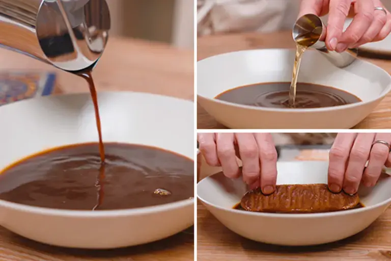 Adding coffee.
